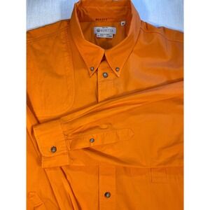 Beretta Blaze Orange Hunting Shirt XL Button Down Shooting Patch